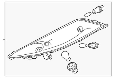 Genuine Nissan Turn Signal Light Assembly 26125-1KM0B