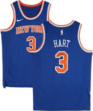 Josh Hart New York Knicks Signed Blue Nike 2022-23 Icon Edition Swingman Jersey