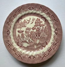 Royal Wessex 4 Dinner Plates Willow Rosa 10” Across Newark Chelsea Shape Pink