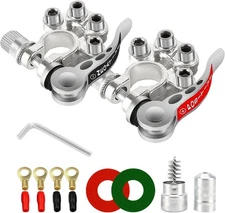 Car Battery Terminal Connectors, 2Pcs 4 Way Quick Release Disconnect Battery