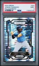 2024 PANINI PRIZM PULSAR PRIZM #291 JUNIOR CAMINERO 274/499 PSA 9