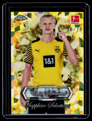 25/26 Topps Chrome Bundesliga Erling Haaland Sapphire Selections Yellow /75