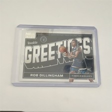 Panini NBA Hoops Rookie Greetings Rob Dillingham #10 Timberwolves