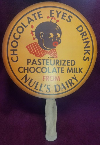 Vintage Advertising Cardstock Hand Fan - Some Edge Staining and Stables Rusty