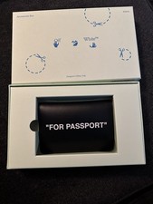 Off-White Quote Passport Holder  FOR PASSPORT  Black White