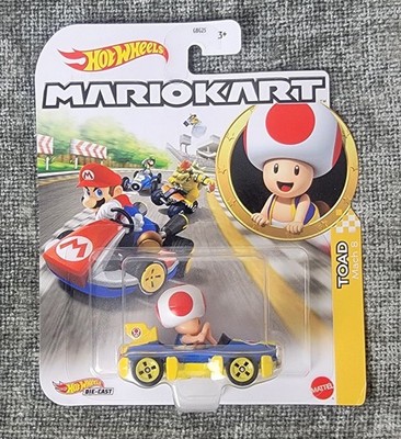 New Sealed Mattel Hot Wheels Mario Kart - Toad In Mach 8 Die-Cast 1:64 Scale
