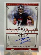 2025 National Treasures Signatures Bijan Robinson Autograph /99 Falcons SIG-BRN