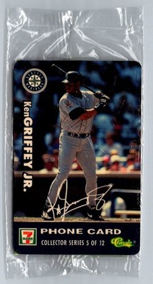 1996 classic 7 Eleven KEN GRIFFEY JR Phone Card #5 Mariners Factory Sealed