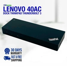 Genuine Lenovo Thinkpad Type 40AC Dual Display 4K Thunderbolt 3 Docking Station