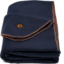 Wool Blanket Large 64x88 Washable Camping Outdoors Travel Couch Stadium Survival