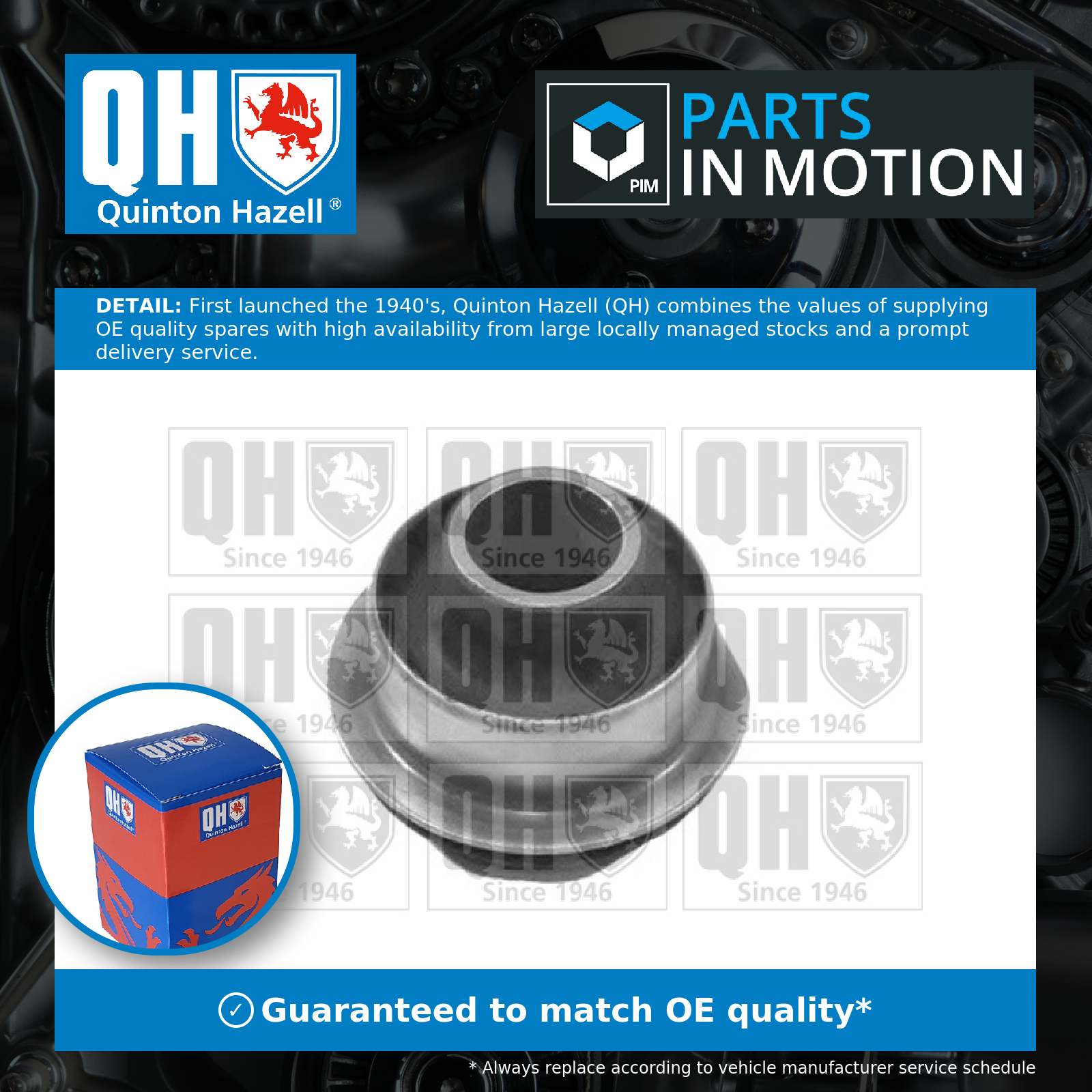 Wishbone / Control / Trailing Arm Bush EMS8466 Quinton Hazell Mounting Quality