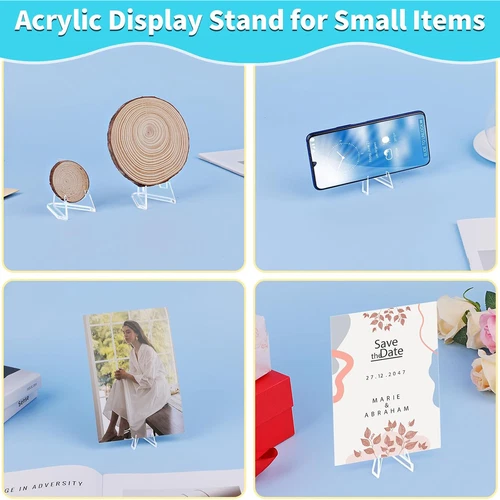 20/40Pcs Clear Acrylic Trading Card Stands for Coins Sports Cards Display Holder - Picture 6 of 8
