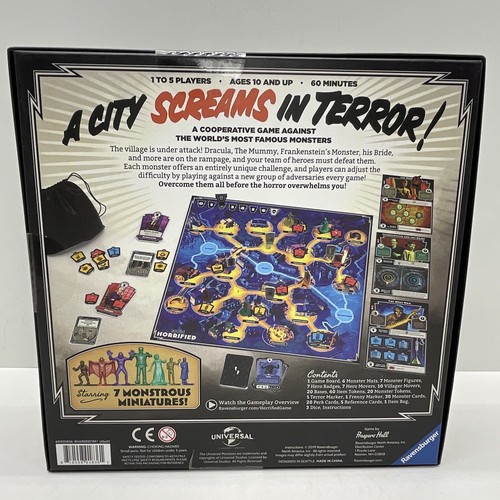 HORRIFIED Universal Studios Monsters Strategy Board Game Dracula Frankenstein - Picture 14 of 24