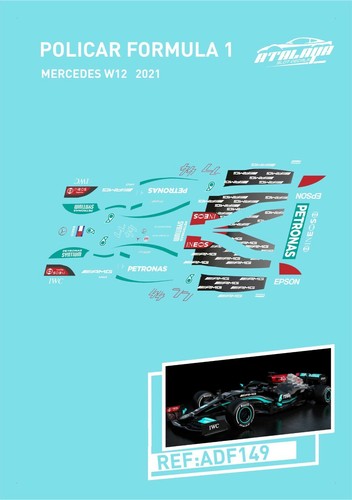 WATER DECALS POLICAR F1 2021 CALCAS - Imagen 6 de 23