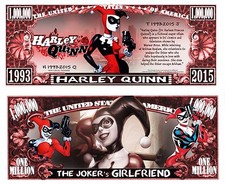 OUR HARLEY QUINN CARTOON DOLLAR BILL (25 Bills)