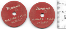 Lot Of 2 Bonden s Ration Niagara Falls 1 Quart Milk Red Token Plastic Coins