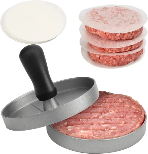 Burgerpresse, Antihaftbeschichtet, Hamburger-patty-maker Mit Wachspapier, Alumin
