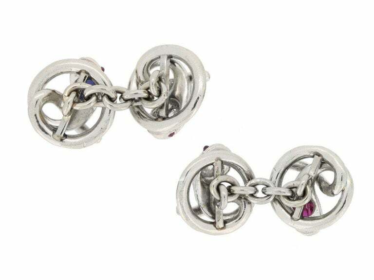 Boutons De Manchette Uniques En Argentium 935 - Design Serpent Cobra - Sur Mesure - Neuf