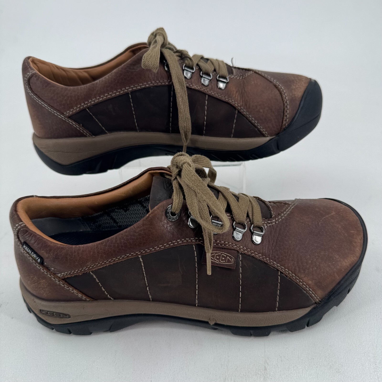 Keen Presidio DONNA scarpe sneakers stringate in pelle marrone TAGLIA 9 5