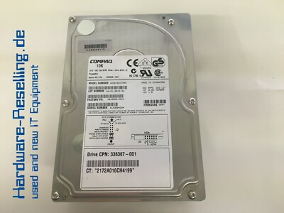 Compaq 18,2GB 10K HC0183172A 9J9006-024 2172A016CH4199 336367-001 SCSI 3 Ultra
