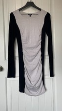 Express Black & Silver Sparkle Party Date Night Dress, Stretchy Body Con, Small