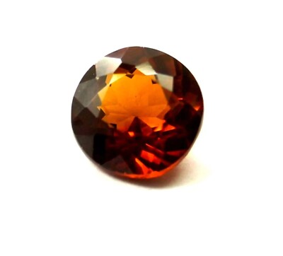 Orange Sapphire Natural Round Cut Loose Certified Gemstone