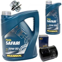 MotoröL Set 20W-50 6 Liter + ÖLfilter SK 804 + Schraube FüR Toyota Hiace Hilux
