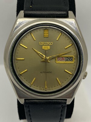 Seiko 5 Automatic 7009-8761 17 Jewels Day/Date Vintage Watch Japan