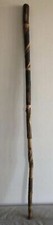 vintage 45" walking stick carved wood engraved JMB '71 - estate find
