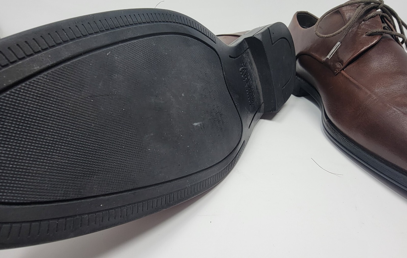 SAOLA JOHNSTON MURPHY scarpe uomo pelle marrone scarpe Oxford 15 2350 taglia 9 5M