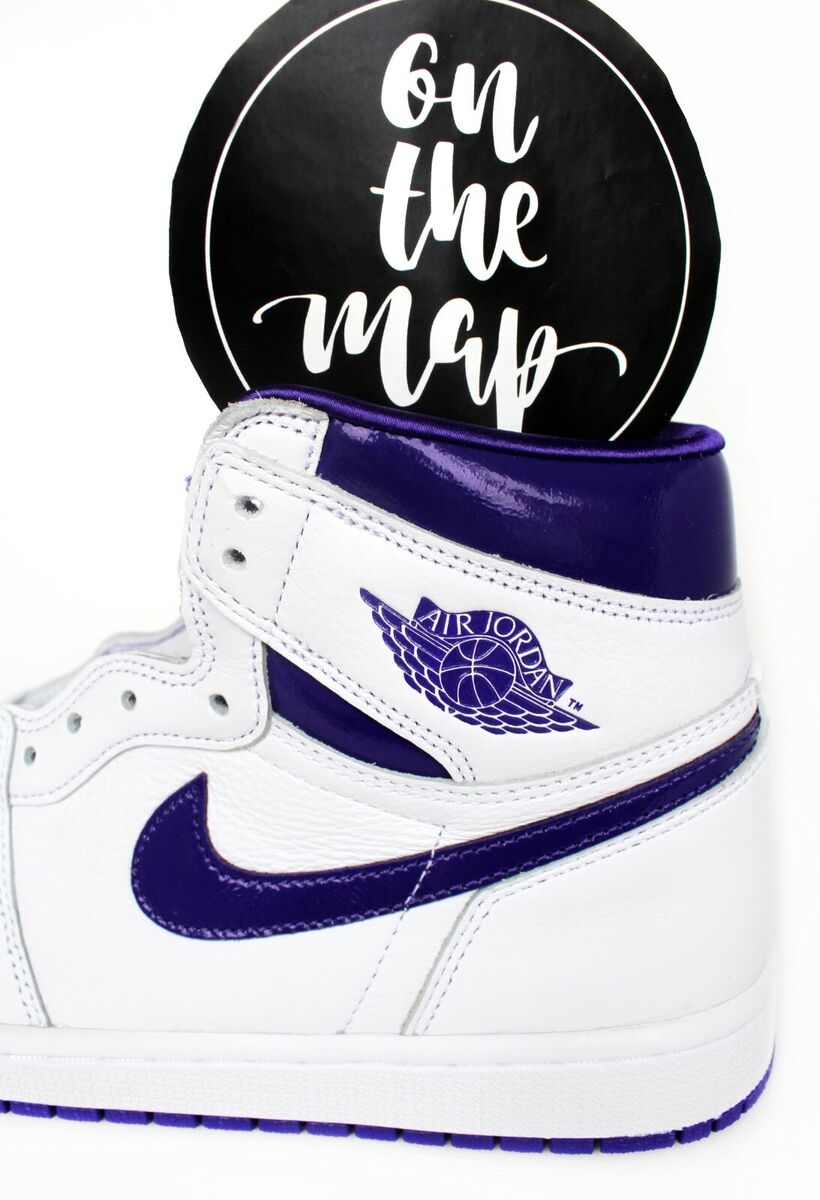Nike Air Jordan 1 Retro High OG W Court Purple White UK 3 4 Nike Air Jordan 1 Retro High OG W Court Purple White UK 3 4