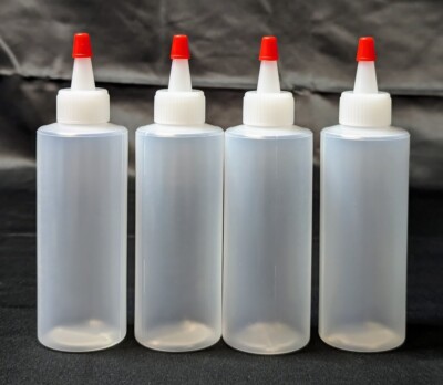 Wilton Mini Squeeze Bottles - 4 oz, Set of 4, Brand New with Lids & Caps