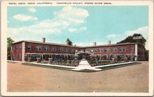 1910s California Postcard HOTEL INDIO Street View The Short Route to Los Angeles
