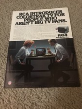Vintage 1981 RCA COLORTRAK 9" 9-INC TV TELEVISION Print Ad 1980s