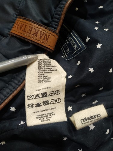 Naketano Damen warme Winterjacke Gr. M blau Reißverschluss großer Kragen - Bild 10 von 13