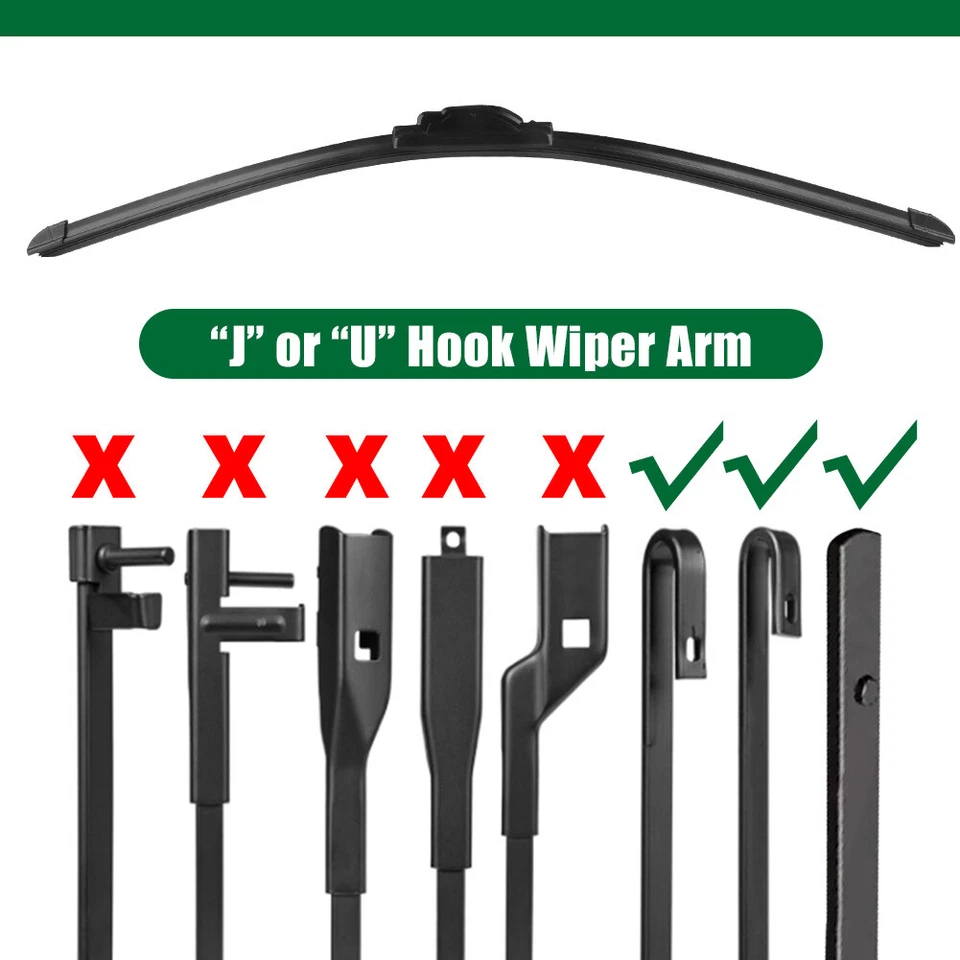 Limpiaparabrisas delantero apto para Ford Crown Victoria 1992-2011 gancho J/U Foto 3 de 4