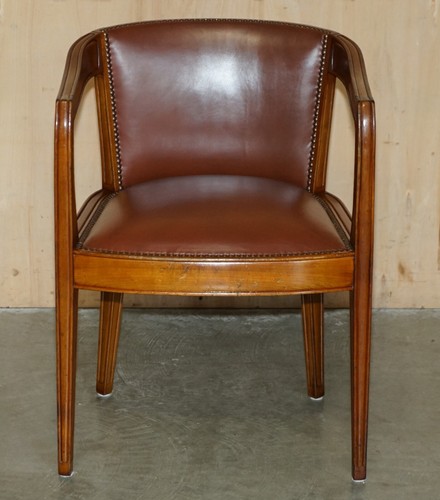 PAIR OF FRENCH ART DECO LEON JALLOT ART NOUVEAU WALNUT ARMCHAIRS PART OF A SUITE - Picture 16 of 24