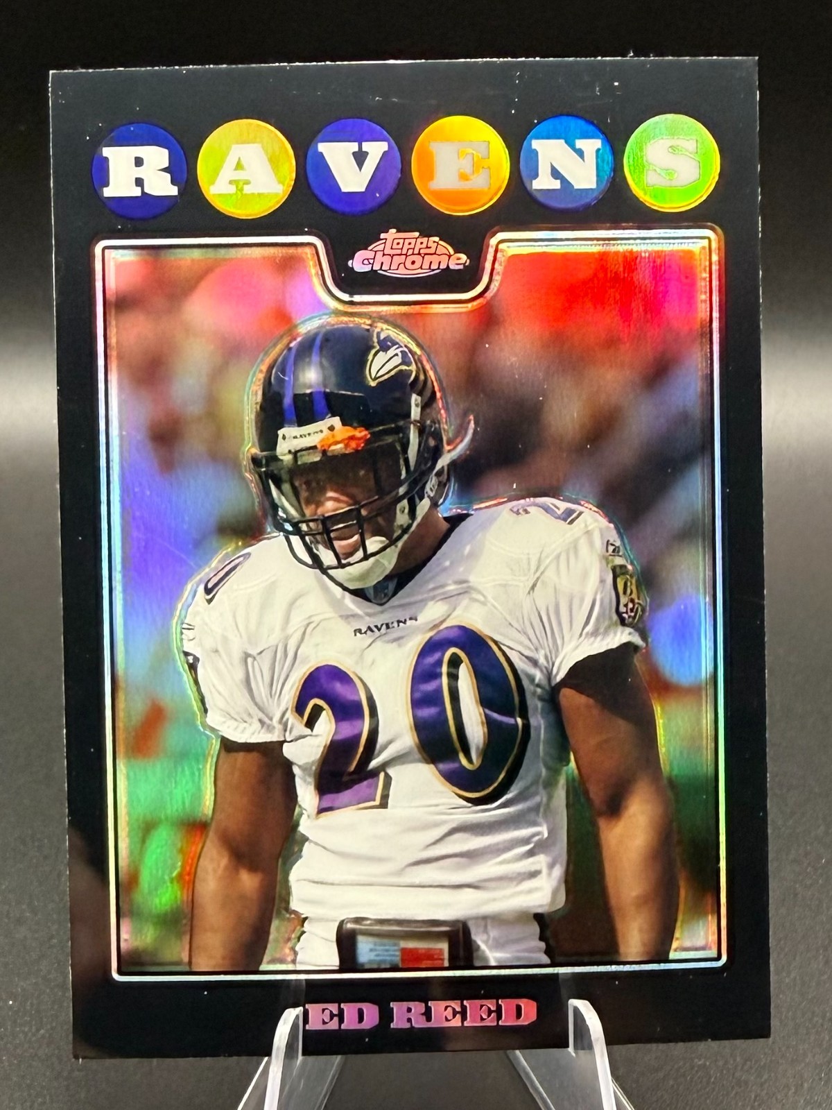 Ed Reed 2008 Topps Chrome Football Refractor Card #TC120 Ravens HOF - 1431