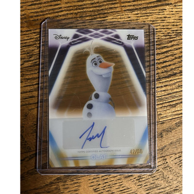 Topps Disney Olaf Neon Autograph Trading Card TNA-JG 2026 Josh Gad /50