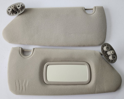 2005-2011 Dodge Dakota Beige Sun Visor Pair Driver Passenger Side LH RH OEM