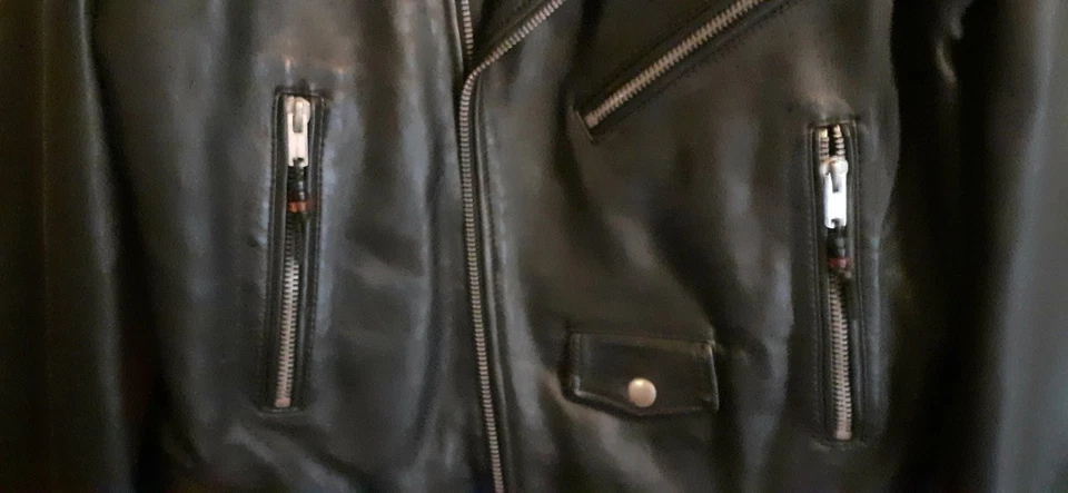 Leather Jacket BLK DNM Designer Biker Style Size L Brand New with Tags - Image 4 of 4