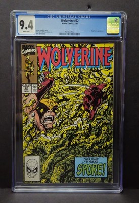 Wolverine #22 Marvel Comics 3/90 CGC 9.4 WHITE  Pages Roughouse Appearance