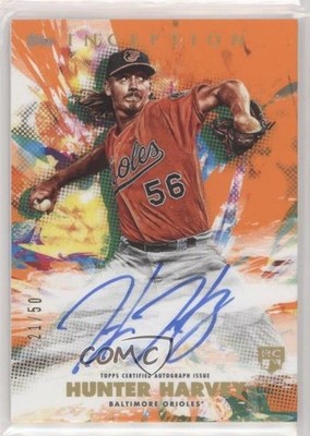 2020 Inception Rookies & Emerging Stars Orange 21/50 Hunter Harvey Auto RC 2r7