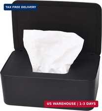 Diaper Wipes Dispenser, Tissue Storage Box Case Black 