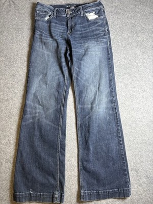 Ariat Denim Trouser Blue Jeans Women s Perfect Rise Aisha Wide Leg Size 30 X 31