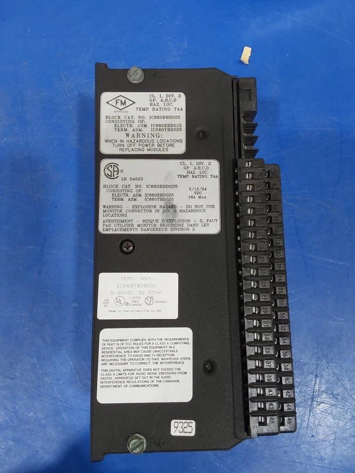 GE Fanuc  (BLOCK NUMBERIC660BBD025) GENIUS Isolated In /Out PLC Module  - Image 2 of 4