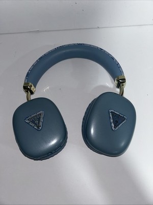 Guess 4G Triangle Logo wireless headphones in blue.