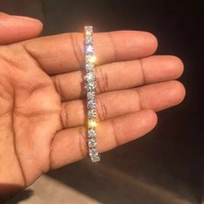 9.50Ct Round Cut Lab Created Diamond Tennis Bracelet Solid 14k White Gold Finish