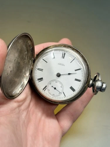Antique Waltham “Bartlett” Pocket Watch Coin Silver Case Keystone Case Untested
