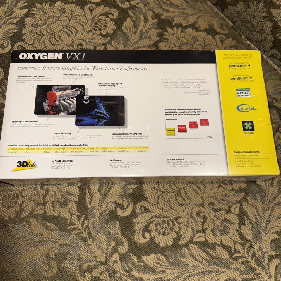 VGT 3Dlabs Oxygen VX1 32MB AGP Graphics Card GLINT R3 Chipset-New in Box Sealed! - Image 2 of 3